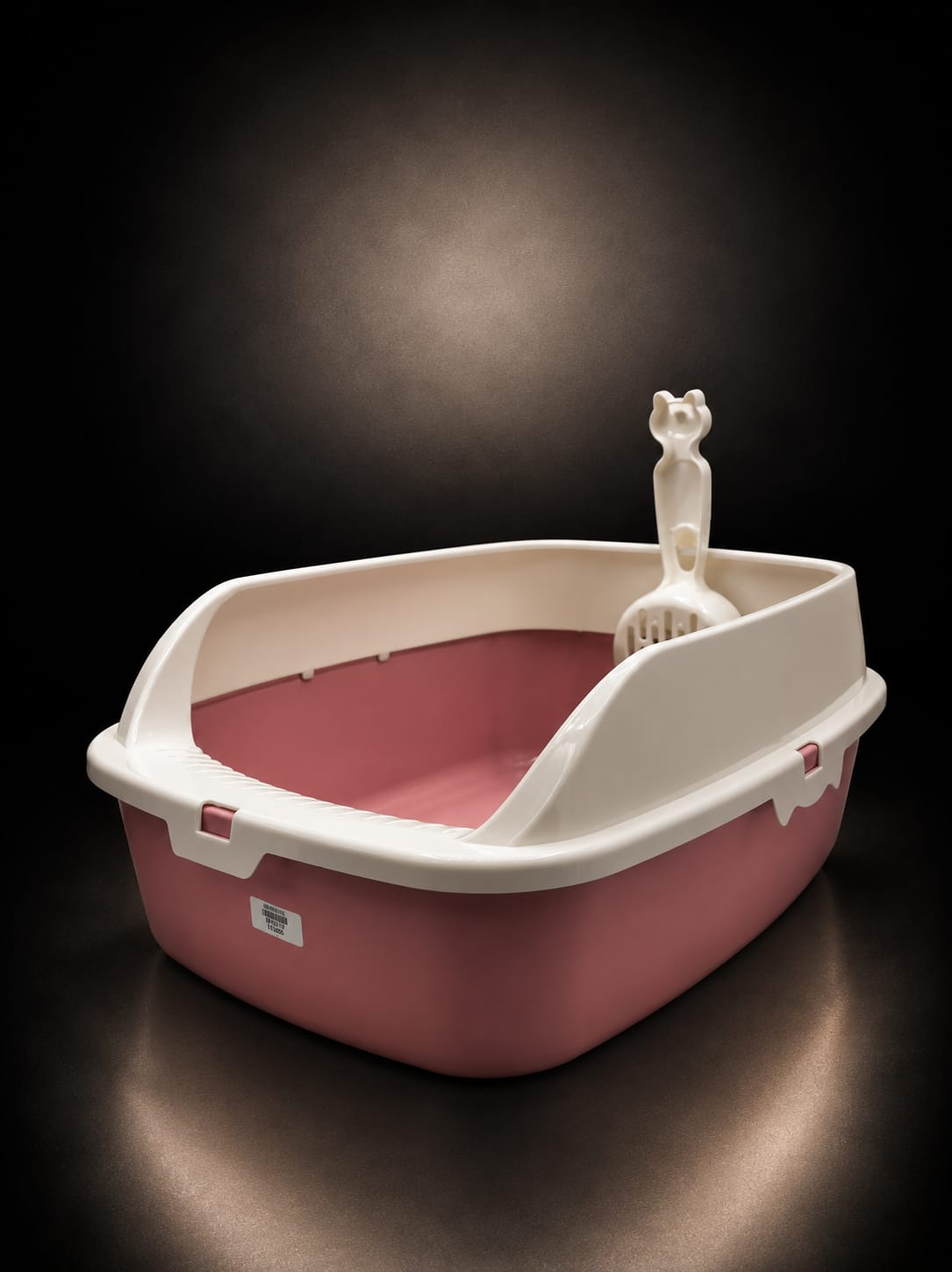 Arenero Abierto para Gatos con Pala y Bordes Elevados | Caja Sanitaria Premium | SPOTMASCOTAS