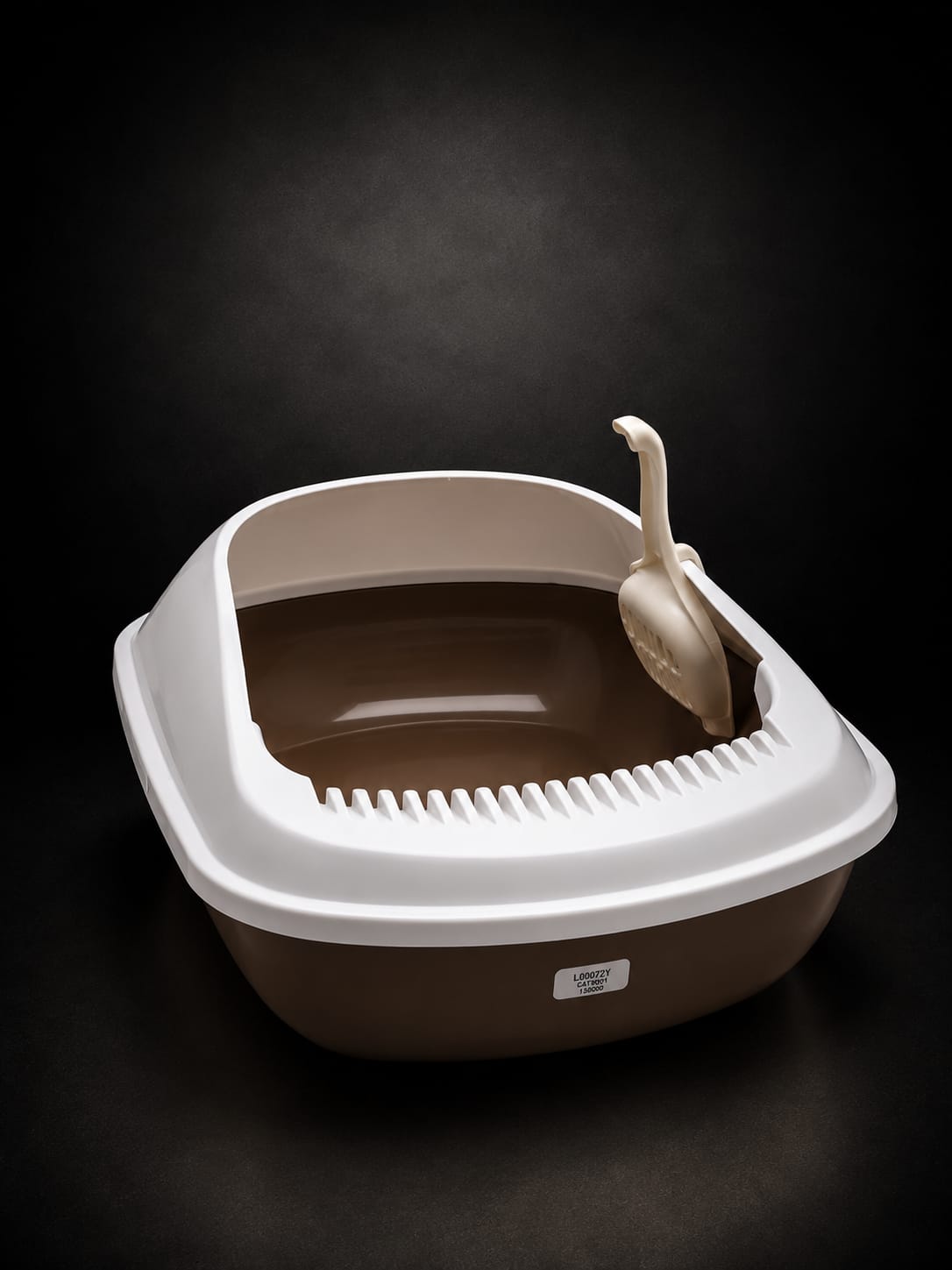 Arenero Abierto para Gatos con Pala Integrada | Caja Sanitaria Premium | SPOTMASCOTAS