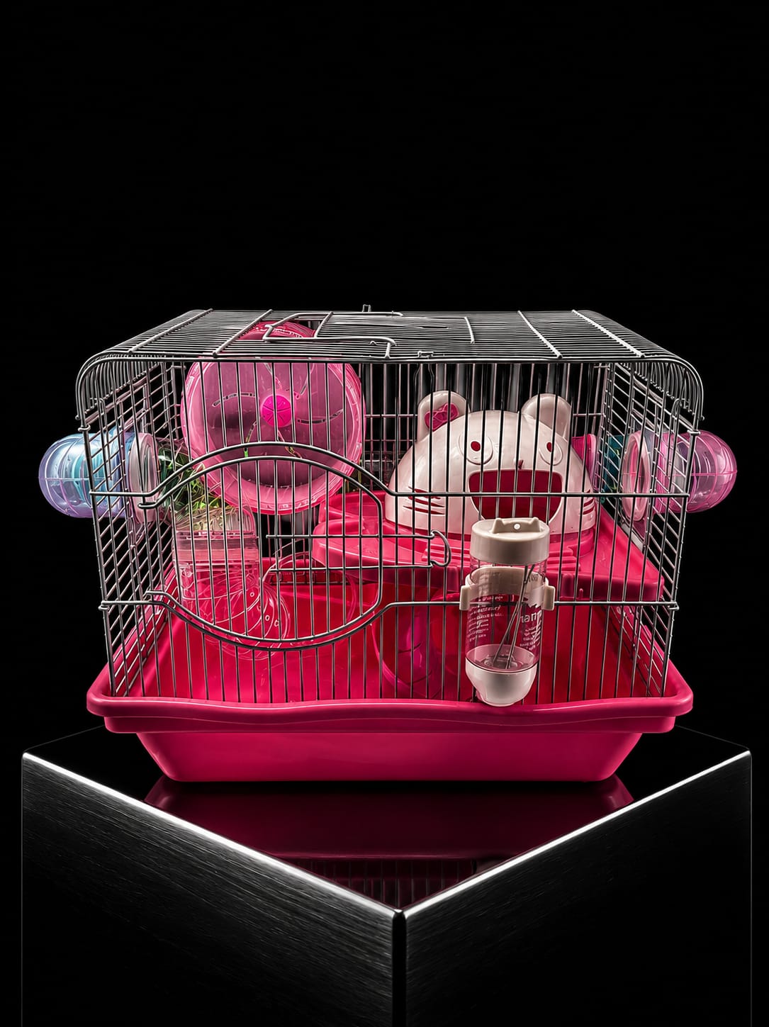Jaula para Hámster con Túneles, Rueda y Casa | Hábitat Completo Premium | SPOTMASCOTAS